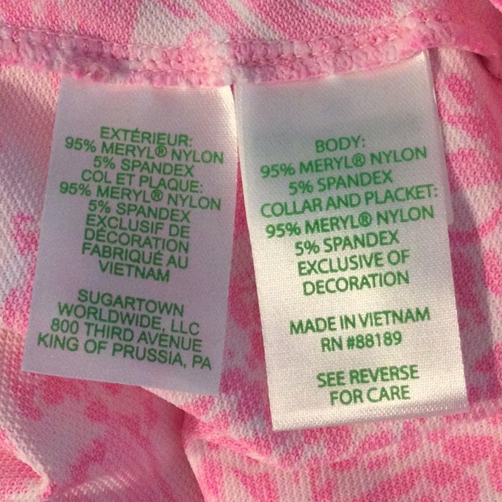 Lilly Pulitzer Pink Sleeveless V-Neck Printed Tank - Picture 2 of 14